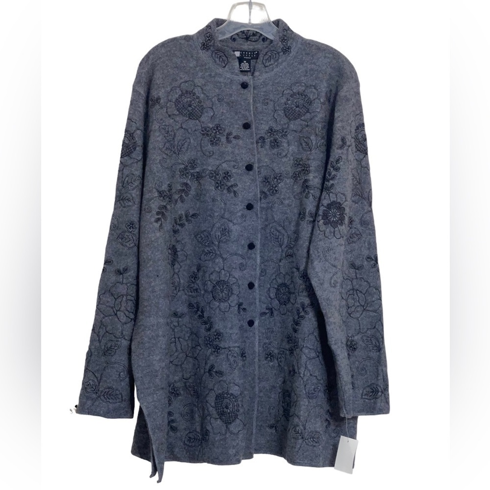 NWT- Vintage? Carole Little 100% Wool, embroidered jacket. Size 3X New-Old stock